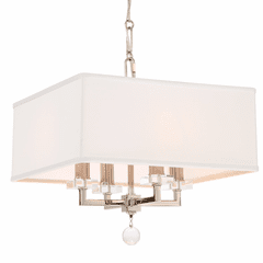 Crystorama Paxton 4 Light Nickel Mini Chandelier - 8105-PN
