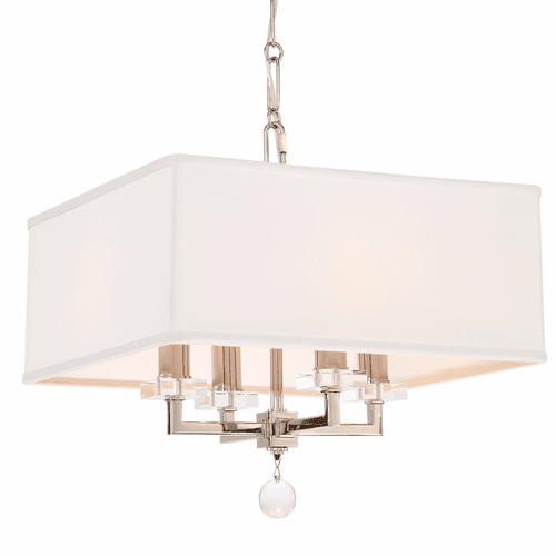 Crystorama Paxton 4 Light Nickel Mini Chandelier - 8105-PN
