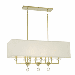 Crystorama Paxton 8 Light Chandelier - Aged Brass - 8109-AG