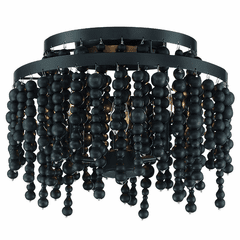 Crystorama Poppy 3 Light Ceiling Mount - Matte Black - POP-A5073-MK