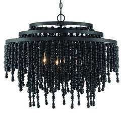 Crystorama Poppy 6 Light Chandelier - Matte Black - POP-A5076-MK