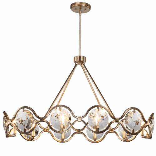 Crystorama Quincy 10 Light Chandelier - Distressed Twilight - QUI-7629-DT