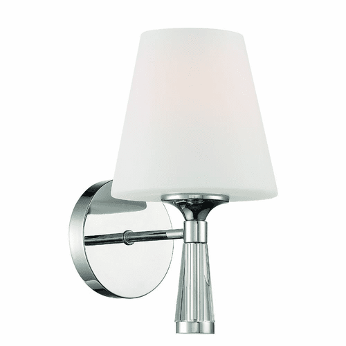Crystorama Ramsey 1 Light Wall Mount - Polished Nickel - RAM-A3401-PN