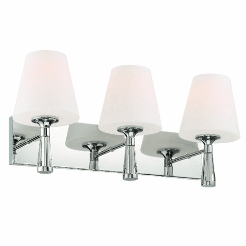 Crystorama Ramsey 3 Light Wall Mount - Polished Nickel - RAM-A3403-PN