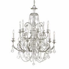 Crystorama Regis 12 Light Clear Crystal Silver Chandelier II - 5119-OS-CL-MWP