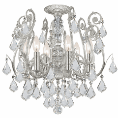 Crystorama Regis 6 Light Clear Hand Cut Crystal Semi-Flush II - 5115-OS-CL-MWP