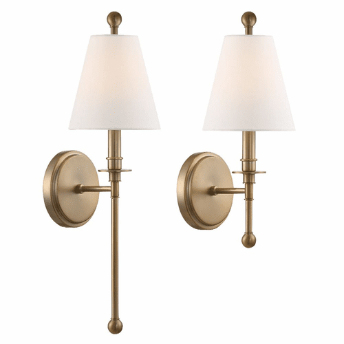 Crystorama Riverdale 1 Light Wall Mount - Aged Brass - RIV-382-AG