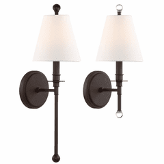 Crystorama Riverdale 1 Light Wall Mount - Dark Bronze - RIV-382-DB