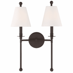 Crystorama Riverdale 2 Light Wall Mount - Dark Bronze - RIV-383-DB Crystorama Riverdale 2 Light Wall Mount - Dark Bronze - RIV-383-DB