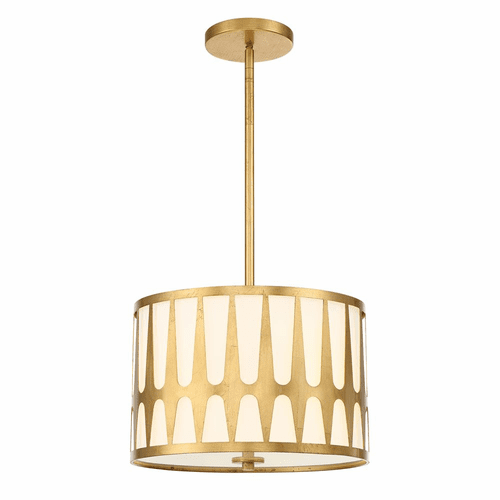 Crystorama Royston 3 Light Pendant - Antique Gold - ROY-803-GA