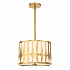 Crystorama Royston 3 Light Pendant - Antique Gold - ROY-803-GA