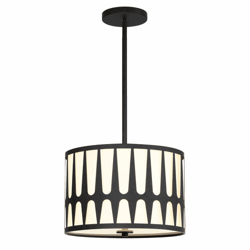 Crystorama Royston 3 Light Pendant - Black - ROY-803-BK
