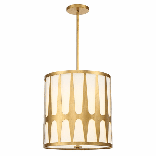 Crystorama Royston 4 Light Pendant - Antique Gold - ROY-805-GA