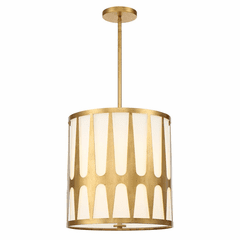 Crystorama Royston 4 Light Pendant - Antique Gold - ROY-805-GA