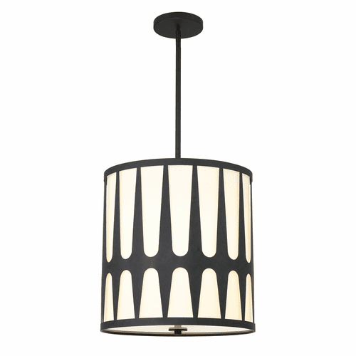 Crystorama Royston 4 Light Pendant - Black - ROY-805-BK