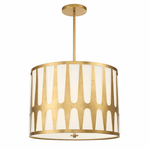 Crystorama Royston 5 Light Pendant - Antique Gold - ROY-809-GA