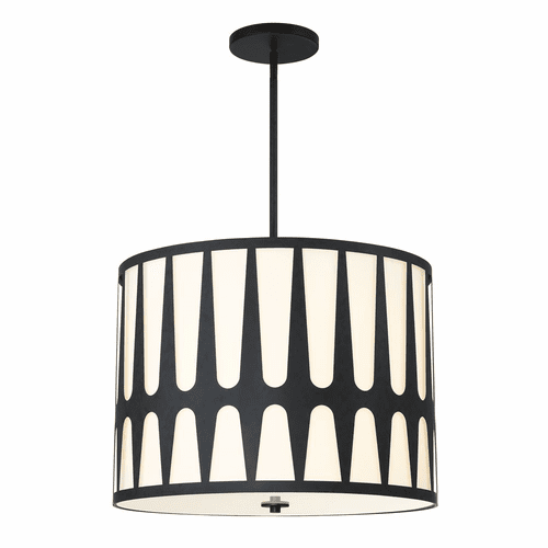 Crystorama Royston 5 Light Pendant - Black - ROY-809-BK
