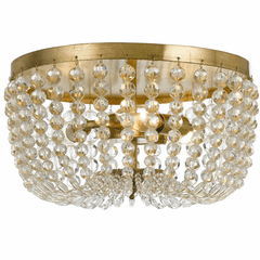 Crystorama Rylee 3 Light Antique Gold Ceiling Mount - 600-GA