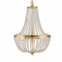 Crystorama Rylee 3 Light Chandelier - Antique Gold - 603-GA