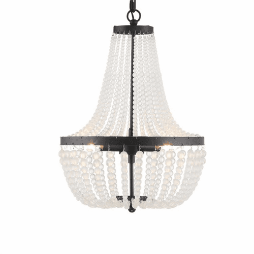 Crystorama Rylee 3 Light Chandelier - Matte Black - 603-MK