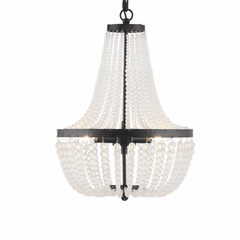 Crystorama Rylee 3 Light Chandelier - Matte Black - 603-MK