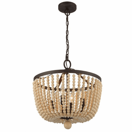 Crystorama Rylee 4 Light Chandelier - Forged Bronze - 604-FB