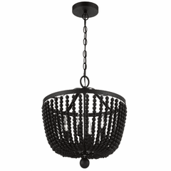 Crystorama Rylee 4 Light Chandelier - Matte Black - 604-MK