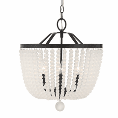 Crystorama Rylee 4 Light Chandelier - Matte Black - 604-MK-FR