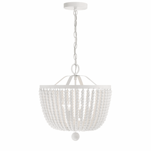 Crystorama Rylee 4 Light Chandelier - Matte White - 604-MT