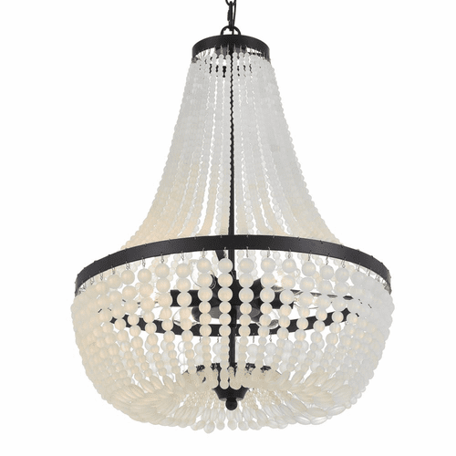 Crystorama Rylee 6 Light Chandelier - Matte Black - 608-MK