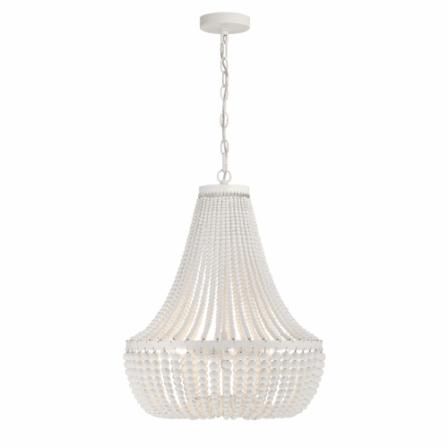 Crystorama Rylee 6 Light Chandelier - Matte White - 608-MT