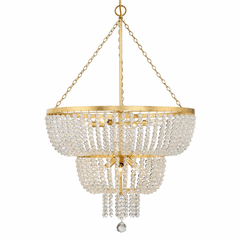 Crystorama Rylee 8 Light Chandelier - Antique Gold - 610-GA