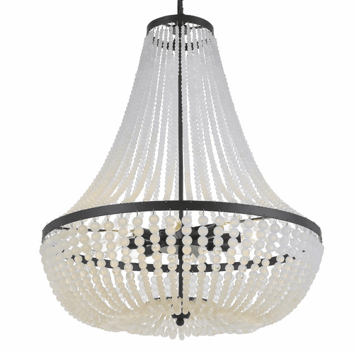Crystorama Rylee 8 Light Chandelier - Matte Black - 609-MK