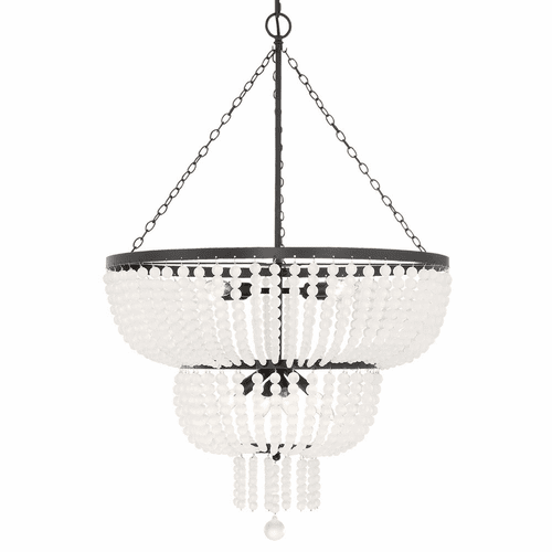 Crystorama Rylee 8 Light Chandelier - Matte Black - 610-MK