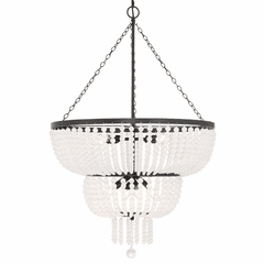 Crystorama Rylee 8 Light Chandelier - Matte Black - 610-MK