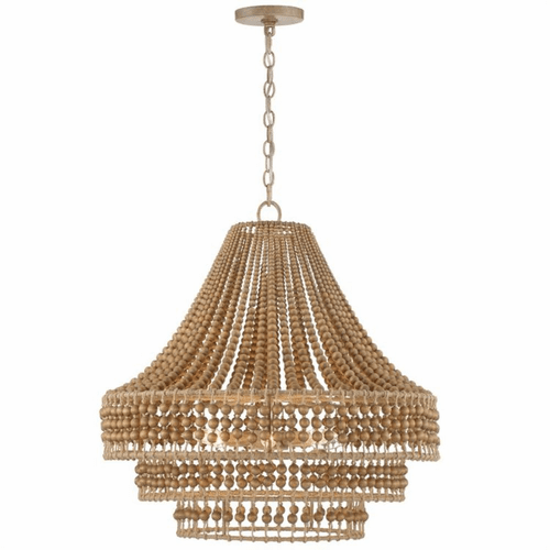 Crystorama Silas 6 Light Chandelier - Burnished Silver - SIL-B6006-BS