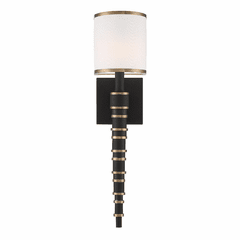 Crystorama Sloane 1 Light Wall Mount - Vibrant Gold/Black Forged - SLO-A3601-VG-BF