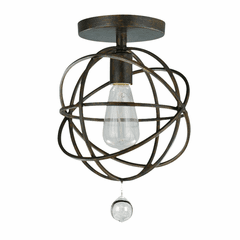 Crystorama Solaris 1 Light Ceiling Mount - English Bronze - 9220-EB_CEILING