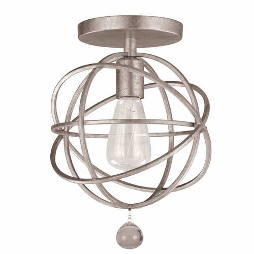 Crystorama Solaris 1 Light Ceiling Mount - Olde Silver - 9220-OS_CEILING