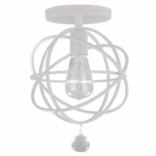 Crystorama Solaris 1 Light Ceiling Mount - Wet White - 9220-WW_CEILING