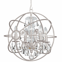 Crystorama Solaris 4 Light Clear Crystal Silver Mini Chandelier - 9025-OS-CL-MWP