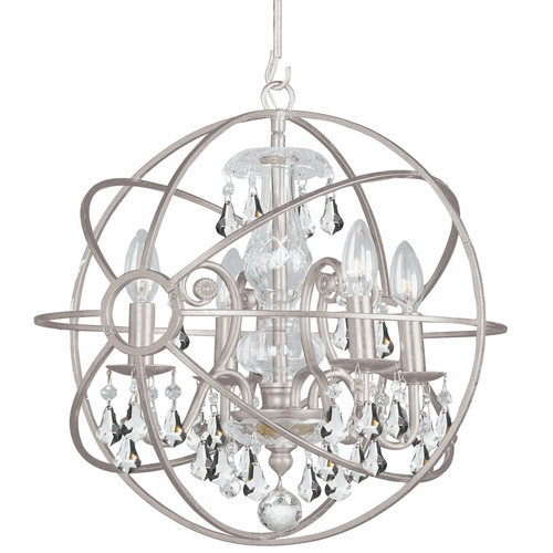 Crystorama Solaris 4 Light Clear Crystal Silver Mini Chandelier - 9025-OS-CL-MWP