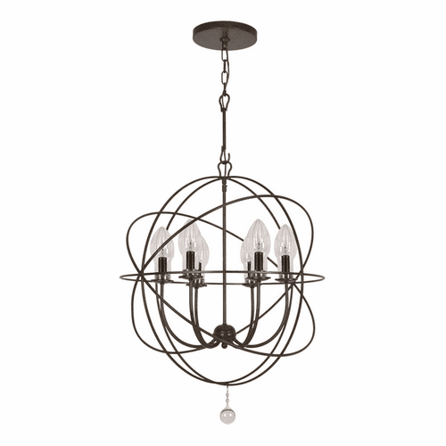 Crystorama Solaris 6 Light Outdoor Chandelier - English Bronze - SOL-9326-EB