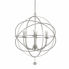 Crystorama Solaris 6 Light Silver Sphere Chandelier III - 9226-OS Crystorama Solaris 6 Light Silver Sphere Chandelier III - 9226-OS