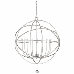 Crystorama Solaris 9 Light Silver Sphere Chandelier - 9229-OS