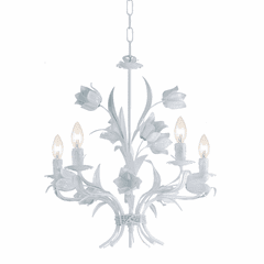 Crystorama Southport 5 Light Wet White Chandelier - 4815-WW