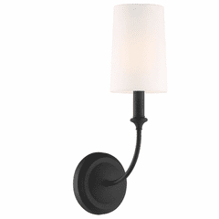 Crystorama Sylvan 1 Light Wall Mount - Black Forged - 2241-BF