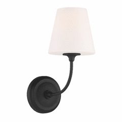 Crystorama Sylvan 1 Light Wall Mount - Black Forged - 2441-OP-BF