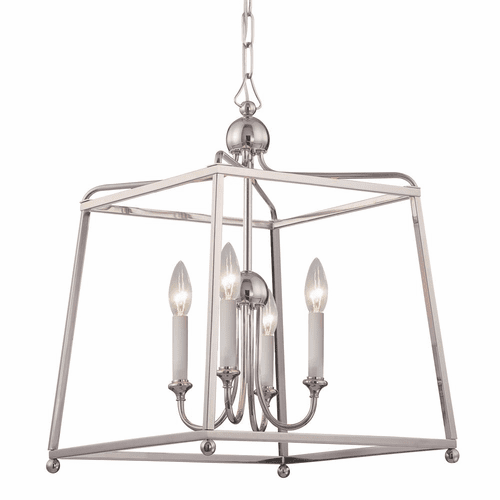 Crystorama Sylvan 4 Light Chandelier - Polished Nickel - 2245-PN_NOSHADE
