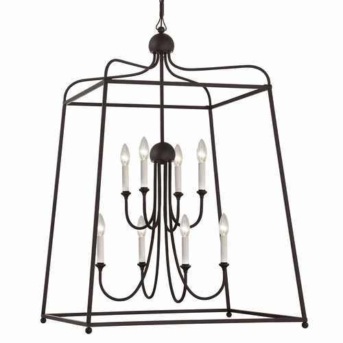 Crystorama Sylvan 8 Light Chandelier - Dark Bronze - 2248-DB_NOSHADE